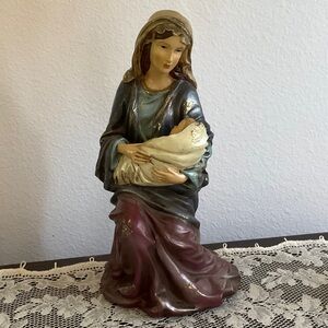 Christmas Figure Mary Holding Baby Jesus